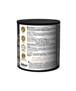 Vernice pittura charme lavabile per mobili, colore nero - 0.5 lt